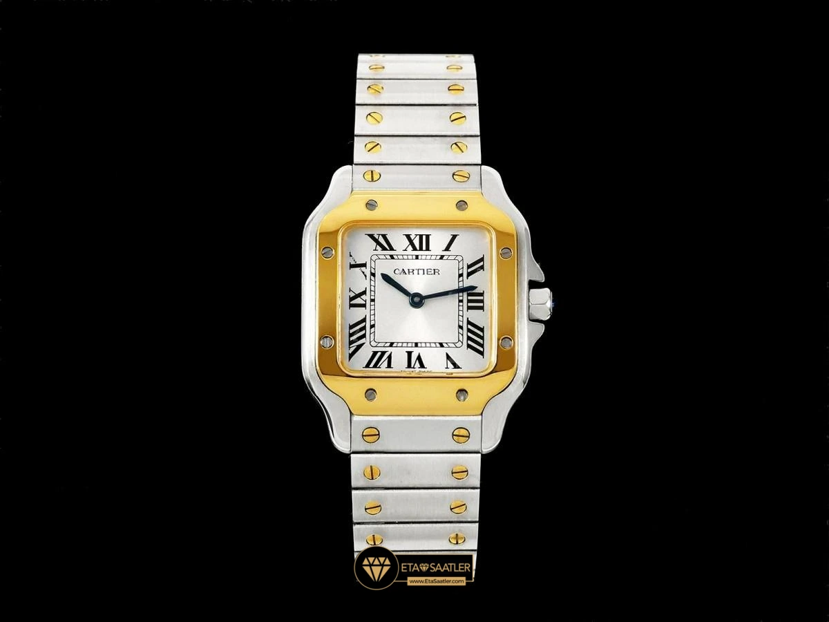 Cartier Santos Two Tone Small Size 27 mm Super Clone ETA