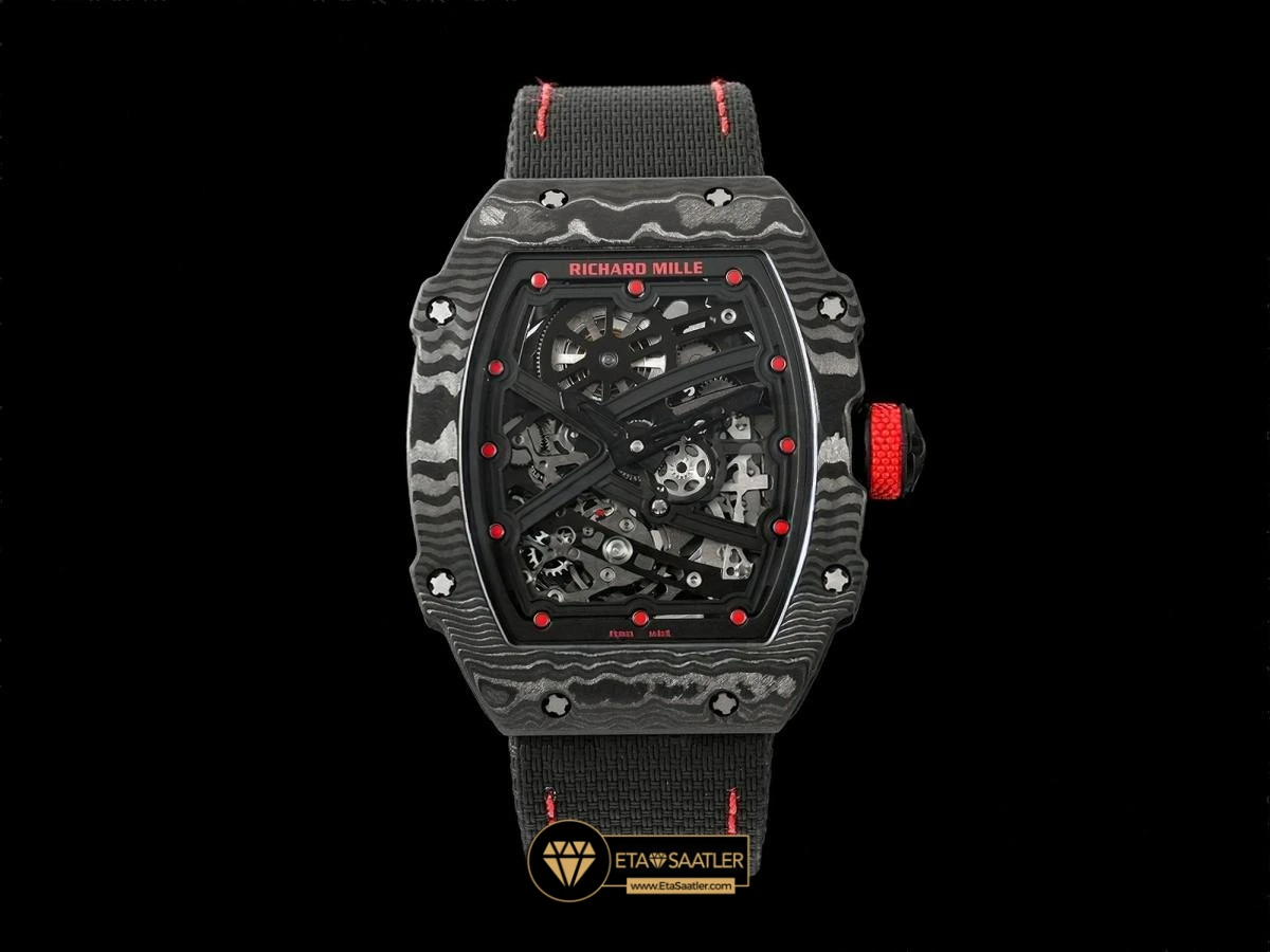 Richard Mille RM67-02 Black-Red NTPT Velcro Strap Super Clone ETA