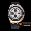 Audemars Piguet Royal Oak Offshore Chronograph Pembe Altın Kasa Siyah Bezel Beyaz Kadran ETA