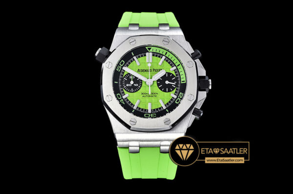 Ap0388b Royal Oak Offshore Diver Chrono Ssru Grn Noob A3126 Ap0388b 6