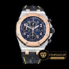 Audemars Piguet Royal Oak Offshore Chronograph Novelty Çelik Kasa Pembe Altın Bezel Mavi Kadran ETA