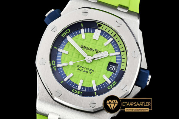 Ap0413d royal oak diver ssru green jf my9015 mod a3120 ap0413d