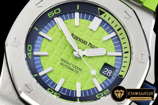 Ap0413d royal oak diver ssru green jf my9015 mod a3120 ap0413d 3