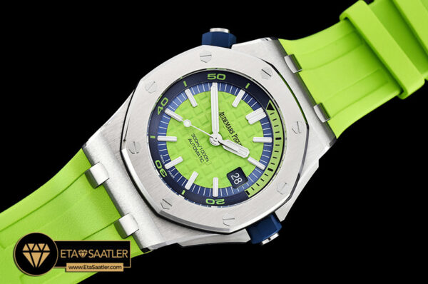Ap0413d royal oak diver ssru green jf my9015 mod a3120 ap0413d 4