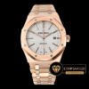 Audemars Piguet Royal Oak 15400 Pembe Altın Kasa Beyaz Kadran ETA