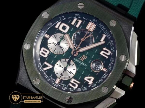 Ap0735b audemars piguet royal oak offshore 26405ce.00.a030ca.01 green super clone eta 03 02
