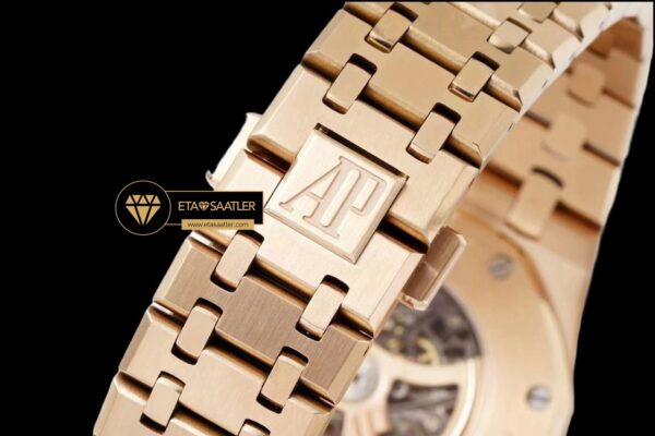 Ap0743 altin audemars piguet royal oak 15407st İskelet kadran 18k super clone eta (5) 04