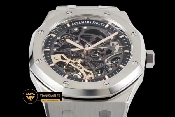 Ap0743 audemars piguet royal oak 15407st İskelet kadran super clone eta (5) 04