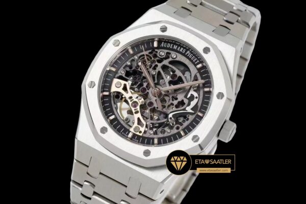 Ap0743 audemars piguet royal oak 15407st İskelet kadran super clone eta (7) 06