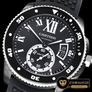 Car0382a Calibre De Cartier Dlcru Black Jjf 11 Asia 23j Mod Calibre De Cartier Diver All Black 01 01