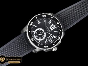 Car0382a Calibre De Cartier Dlcru Black Jjf 11 Asia 23j Mod Calibre De Cartier Diver All Black 05 03