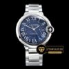 Cartier Balon Bleu 42mm Çelik Kordon Roma Rakamlı Mavi Kadran ETA