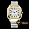 Cartier Santos De Cartier Men 2018 XL Çelik Kordon Gold Bezel ETA