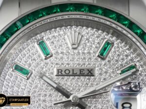 Rolex Datejust Yeşil Taşlı Bezel 41mm Taşlı Kadran Jubile 3235 Super Clone ETA