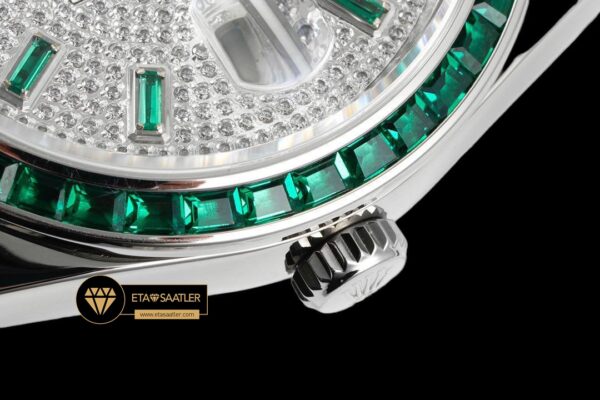 Rolex Datejust Yeşil Taşlı Bezel 41mm Taşlı Kadran Jubile 3235 Super Clone ETA