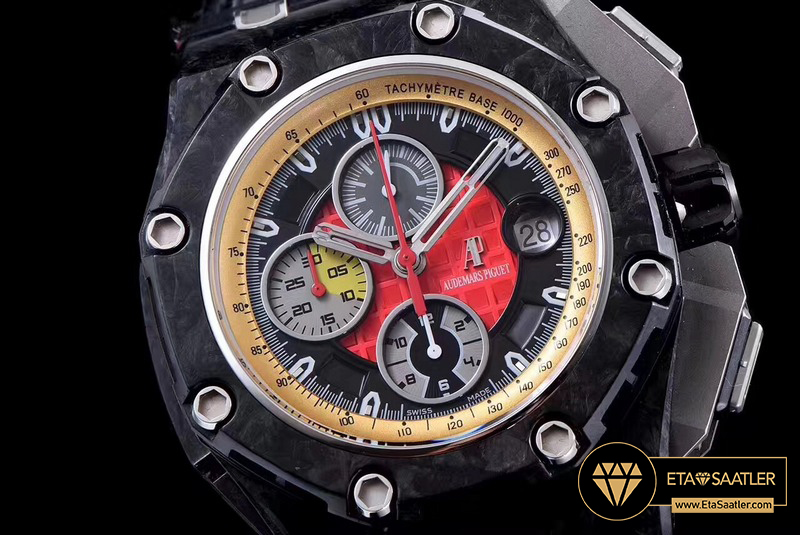 Grand Prix Kirmizi Audemars Piguet Offshore Chronograph Grand Prix Karbon Kasa Kırmızı Kadran Eta 02