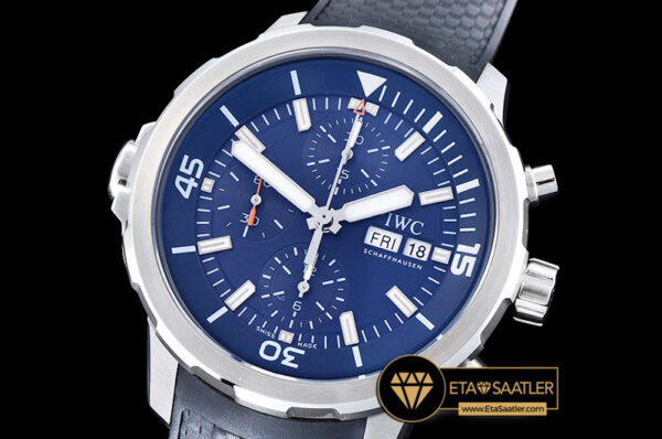 Iwc0348 aquatimer chronograph ssru blue v6f asia 7750 iwc0348