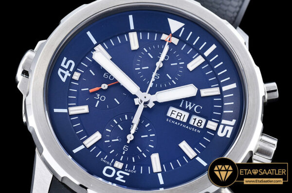 Iwc0348 aquatimer chronograph ssru blue v6f asia 7750 iwc0348 4