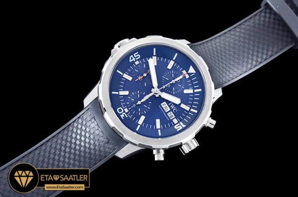 Iwc0348 aquatimer chronograph ssru blue v6f asia 7750 iwc0348 5