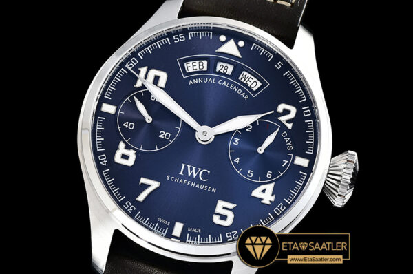 Iwc0387a big pilot annual cal. lpp ssle blue ylf a52850 iwc0387a