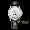 Jaeger Le Coultre Master Ultra Thin Moonphase Beyaz Kadran Siyah Kordon ETA