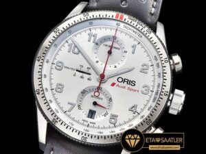 Or009 Oris Calobra Chronograph Ltd Ed Ssle Silv Wht Jap Qtz 01 01