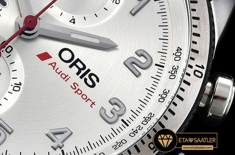 Or009 Oris Calobra Chronograph Ltd Ed Ssle Silv Wht Jap Qtz 02 02