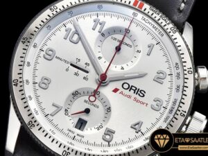 Or009 Oris Calobra Chronograph Ltd Ed Ssle Silv Wht Jap Qtz 06 06