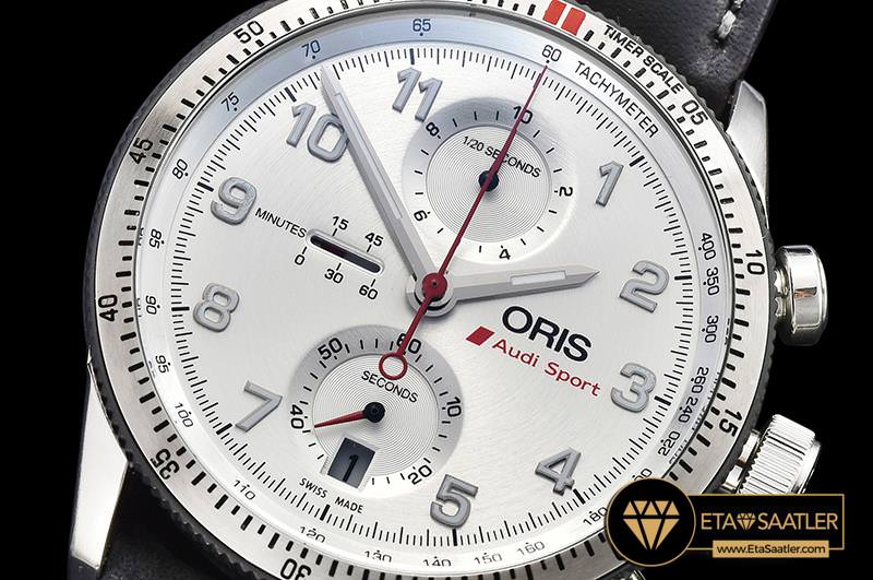 Or009 Oris Calobra Chronograph Ltd Ed Ssle Silv Wht Jap Qtz 06 06