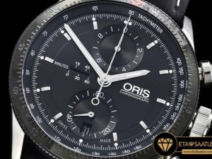 Or010 Oris Calobra Chronograph Ltd Ed Pvdssle Blk Jap Qtz 07 07