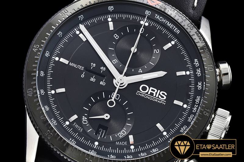 Or010 Oris Calobra Chronograph Ltd Ed Pvdssle Blk Jap Qtz 07 07