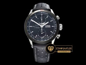 Or010 Oris Calobra Chronograph Ltd Ed Pvdssle Blk Jap Qtz 09 09