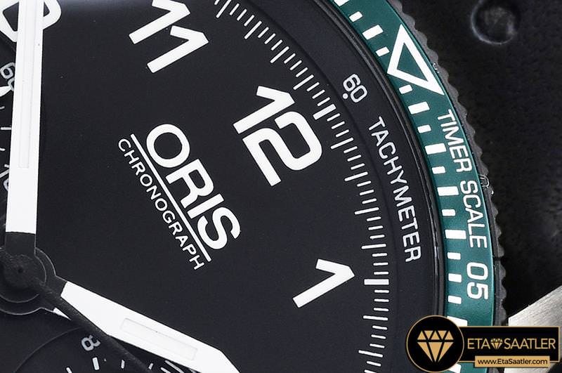 Or011 Oris Calobra Chronograph Ltd Ed Green Ssle Blk Jap Qtz 02 02