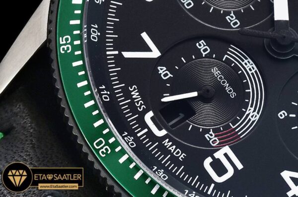 Or011 Oris Calobra Chronograph Ltd Ed Green Ssle Blk Jap Qtz 05 05