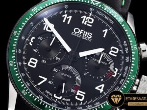 Or011 Oris Calobra Chronograph Ltd Ed Green Ssle Blk Jap Qtz 06 06