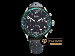 Or011 Oris Calobra Chronograph Ltd Ed Green Ssle Blk Jap Qtz 08 08