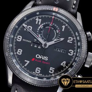 Or013 Oris Audi Sport Chronograph Pvdle Black Jap Qtz Chrono 01 01