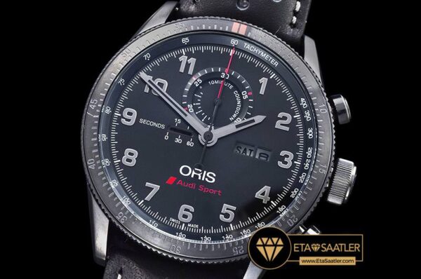 Or013 Oris Audi Sport Chronograph Pvdle Black Jap Qtz Chrono 01 01