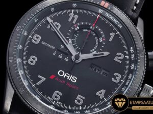 Or013 Oris Audi Sport Chronograph Pvdle Black Jap Qtz Chrono 07 07