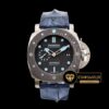 Panerai Luminor Submersible CarboTech PAM799 Titanyum Timsah Derisi Kordon Super Clone ETA