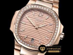 Pp0272a Patek Nautilus 33mm Diam Rgrg Rose Gold Pf Miyota 9015 Pp0272a