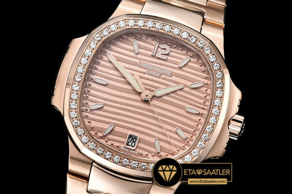 Pp0272a patek nautilus 33mm diam rgrg rose gold pf miyota 9015 pp0272a