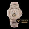 Patek Philippe Nautilus 5711 Taşlı Pembe Altın Kasa Taş İşlemeli Flying Tourbillon ETA