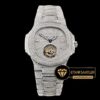 Patek Philippe Nautilus 5711 Taşlı Gümüş Kasa Taş İşlemeli Flying Tourbillon ETA