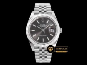 Rolex Datejust 3235 Gri Kadran Clean Factory 41mm jubile 3235 Super Clone ETA