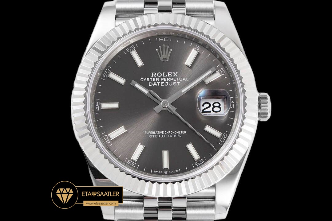 Rolex Datejust 3235 Gri Kadran Clean Factory 41mm jubile 3235 Super Clone ETA