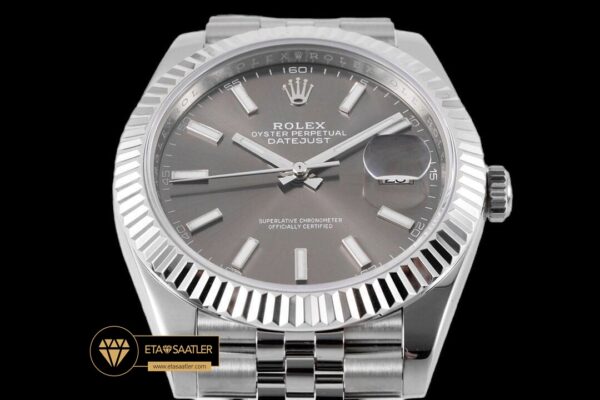 Rolex Datejust 3235 Gri Kadran Clean Factory 41mm jubile 3235 Super Clone ETA