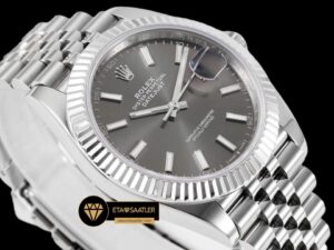 Rolex Datejust 3235 Gri Kadran Clean Factory 41mm jubile 3235 Super Clone ETA