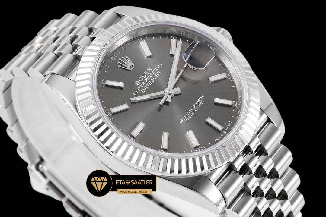 Rolex Datejust 3235 Gri Kadran Clean Factory 41mm jubile 3235 Super Clone ETA