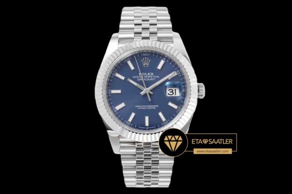 Rolex Datejust Mavi Kadran 41mm Jubile 3235 Super Clone ETA